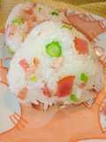 アスパラベーコンのバターおにぎり☆
