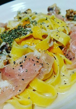 くるみと生ハムのゴルゴンゾーラパスタ-レシピのメイン写真
