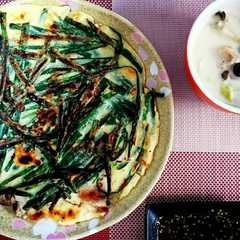 รูปของ 男子ご飯♪簡単ニラチヂミ