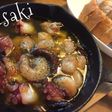 スキレットでタコと海老のアヒージョ☆