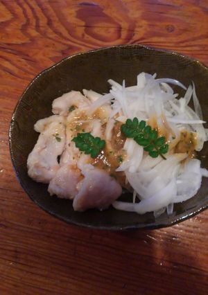 木の芽あえ　鶏胸肉と新玉ねぎ-レシピのメイン写真