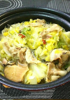 うどんスープde春キャベツ＆豚バラ煮♪-レシピのメイン写真