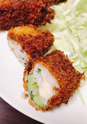 一人暮らしの豚肉のアスパラチーズ巻き-レシピのメイン写真