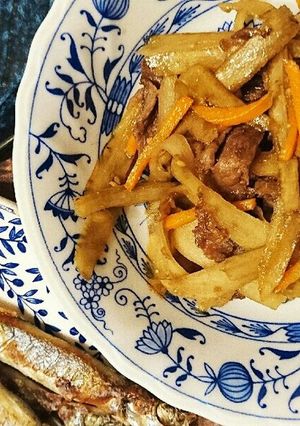 きんぴらごぼう☆肉入り簡単！-レシピのメイン写真