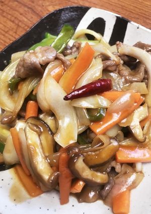 豚肩肉で酢豚風野菜炒め-レシピのメイン写真