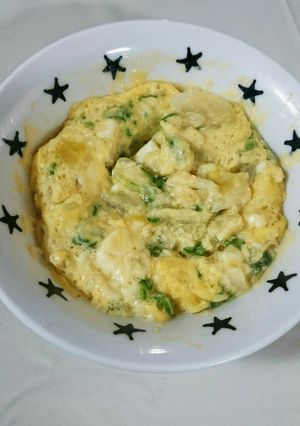 離乳食☆オクラと豆腐のふわふわ卵蒸し*°-レシピのメイン写真