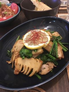 菜の花と筍・鶏のレモンバター醤油炒め-レシピのメイン写真