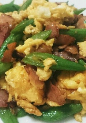 簡単いんげんとベーコンのバター醤油エッグ-レシピのメイン写真