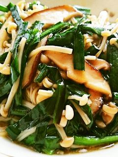 にらと椎茸とえのきのあんかけ炒め-レシピのメイン写真