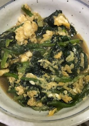 簡単！ほうれん草の卵とじ！！弁当にも！-レシピのメイン写真