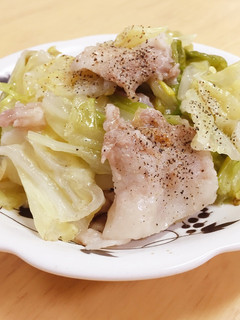 キャベツと豚バラの塩ダレ蒸し-レシピのメイン写真