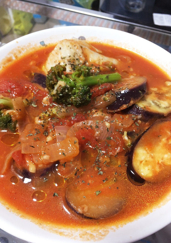 ☆ナスと手羽先のトマト煮☆-レシピのメイン写真