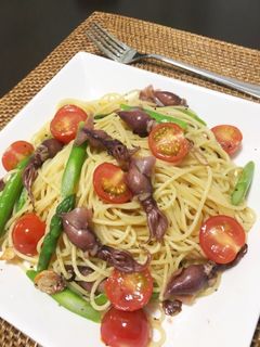 ホタルイカとアスパラガスのペペロンチーノ-レシピのメイン写真