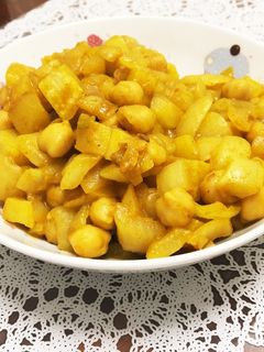 簡単 ひよこ豆のカレー炒め-レシピのメイン写真