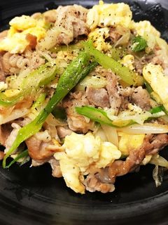 豚肉と長ねぎの炒り卵炒め-レシピのメイン写真