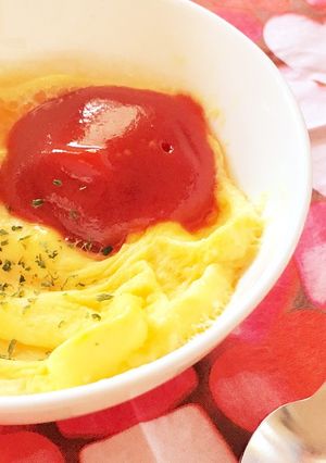 レンジで超簡単♪カップでプレーンオムレツ-レシピのメイン写真