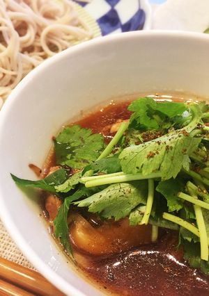 簡単ランチ♡絶品豚バラつけ汁蕎麦（甘口）-レシピのメイン写真