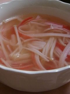 ◆エノキとカニカマだけでスープ◆-レシピのメイン写真