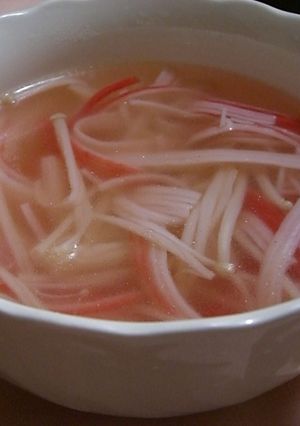 ◆エノキとカニカマだけでスープ◆-レシピのメイン写真