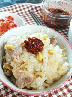 豚肉もやしご飯(삼겹콩나물 밥 )-レシピのメイン写真