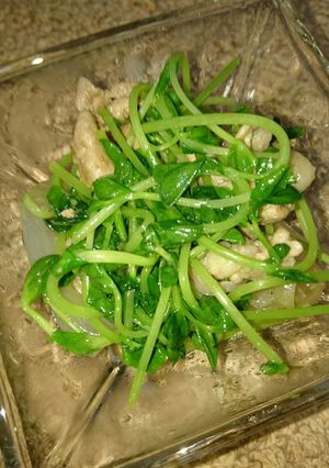 3分!豆苗と新玉ねぎの豚肉の炒め!-レシピのメイン写真