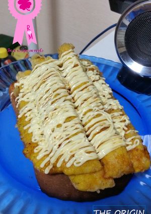 コーン天ぷらマヨ醤油トースト！-レシピのメイン写真