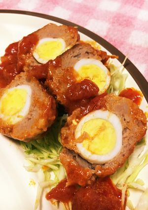 揚げずに煮込むスコッチエッグ-レシピのメイン写真