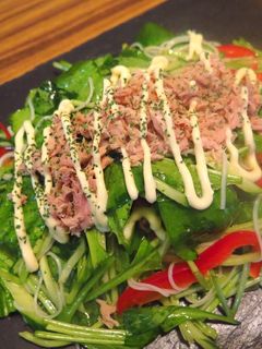 素麺とほうれん草のツナマヨシンプルサラダ-レシピのメイン写真