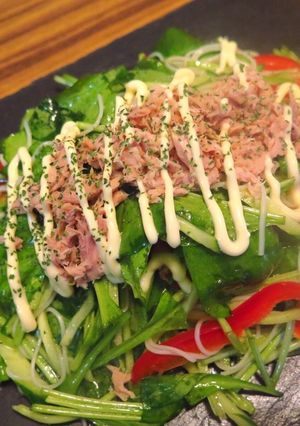素麺とほうれん草のツナマヨシンプルサラダ-レシピのメイン写真