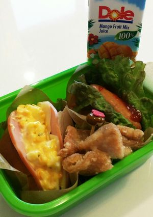 ロールパンサンド弁当-レシピのメイン写真