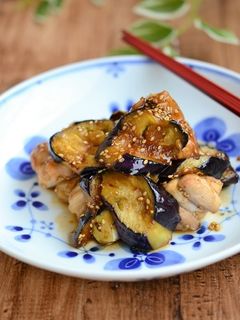鶏もも肉となすの甘辛炒め【作り置き】-レシピのメイン写真