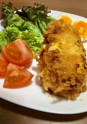 ポテサラをリメイク☆たらもコロッケin卵-レシピのメイン写真