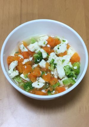離乳食後期 人参とブロッコリーの白和え-レシピのメイン写真