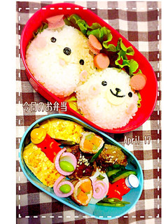 お弁当5日目/犬&くま-レシピのメイン写真
