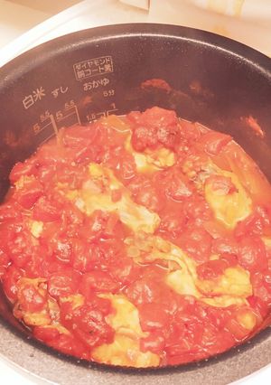 簡単!炊飯器で鶏肉のトマト煮込み♡-レシピのメイン写真