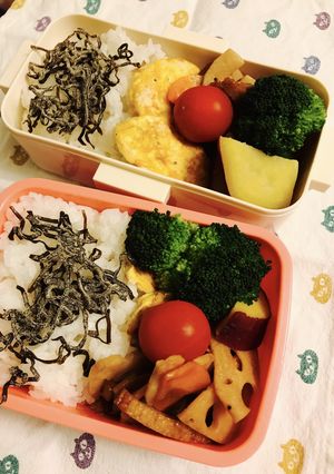 お弁当記録20170417いもれんこん-レシピのメイン写真