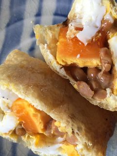 納豆と目玉焼きの油揚げ包み-レシピのメイン写真