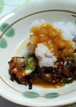 餃子のタネでハンバーグおろしポン酢ソース-レシピのメイン写真