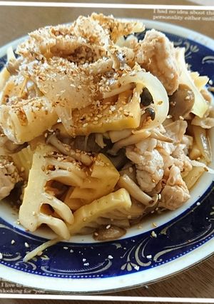 タケノコと豚バラの炒め物-レシピのメイン写真