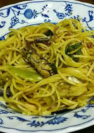 オイルサーディン缶詰のカレー風味パスタ-レシピのメイン写真