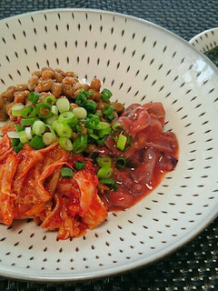 簡単おつまみ♪ キムチ塩辛納豆-レシピのメイン写真