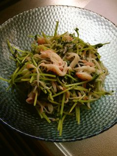 豆苗とカニカマのマヨネーズ炒め-レシピのメイン写真