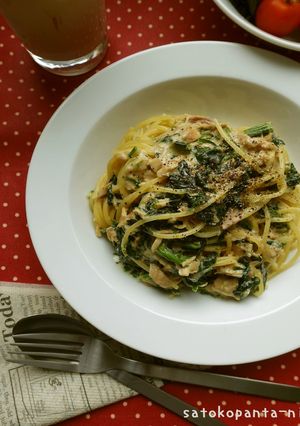 ほうれん草とツナの和風クリームパスタ♪-レシピのメイン写真
