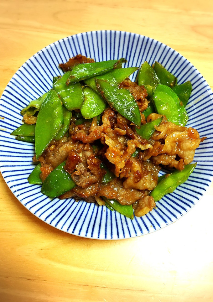 豚コマと絹さやのコクうま味噌炒め-レシピのメイン写真