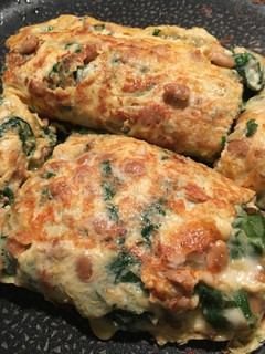 ふっくらフワフワ納豆シソチーズオムレツ-レシピのメイン写真