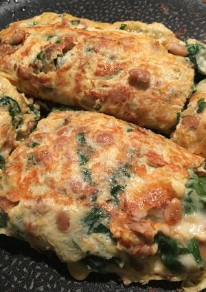 ふっくらフワフワ納豆シソチーズオムレツ-レシピのメイン写真