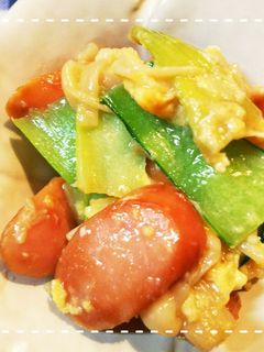 だしの素で簡単!青梗菜とえのきの卵炒め-レシピのメイン写真