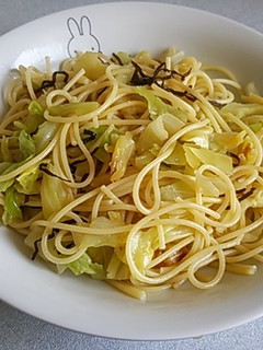 キャベツと塩昆布のパスタ-レシピのメイン写真