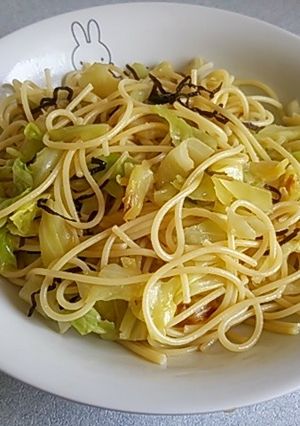 キャベツと塩昆布のパスタ-レシピのメイン写真