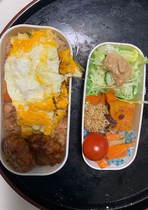 全てレンジ中華風親子丼味オムライス弁当-レシピのメイン写真